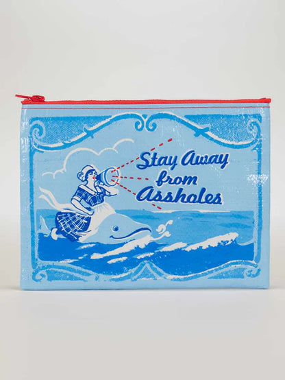 QA3009 Stay Away From Assholes Zipper Pouch