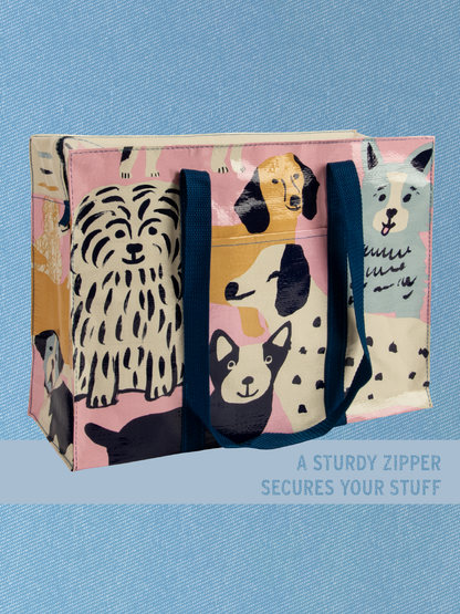 QA664 Happy Dogs Shoulder Tote