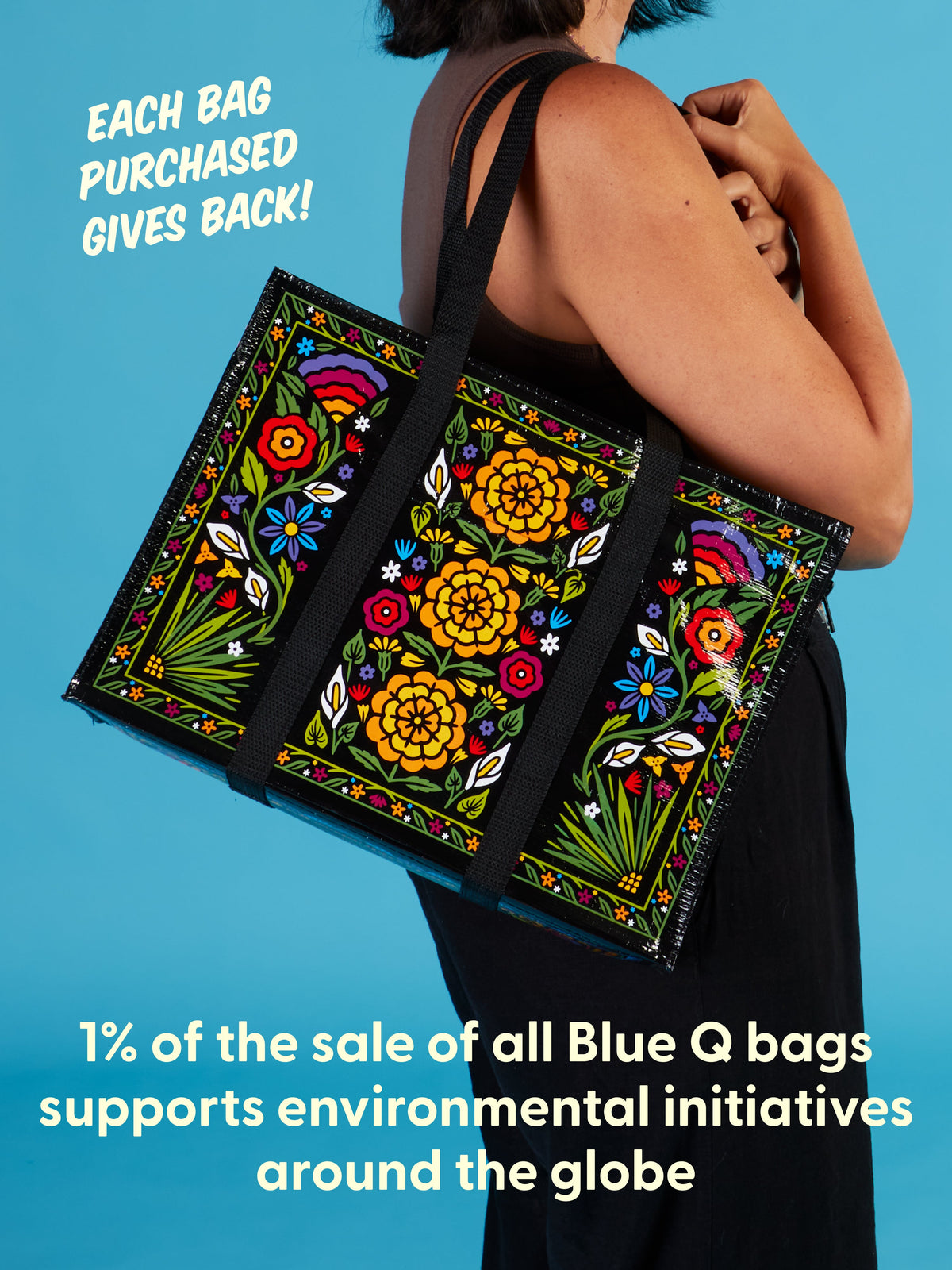 Flower Fest Shoulder Tote - new! by Blue Q – image 8