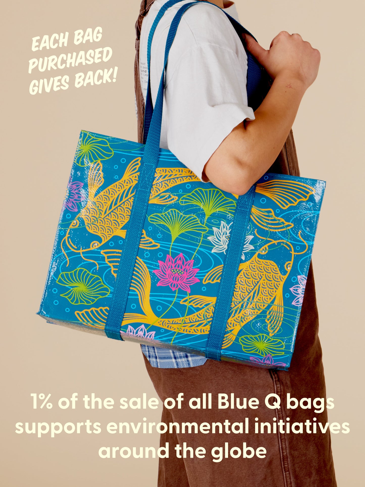 Koi Shoulder Tote by Blue Q – image 6