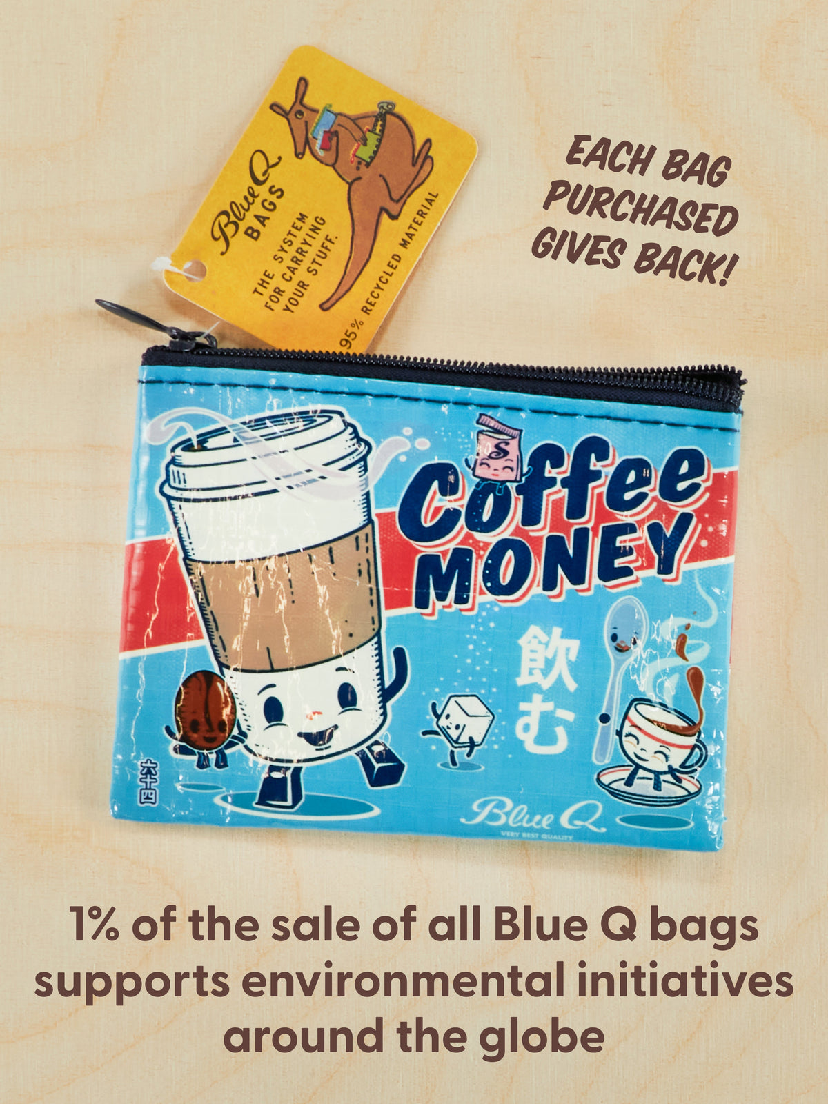 Coffee Money Coin Purse - new! by Blue Q – image 6
