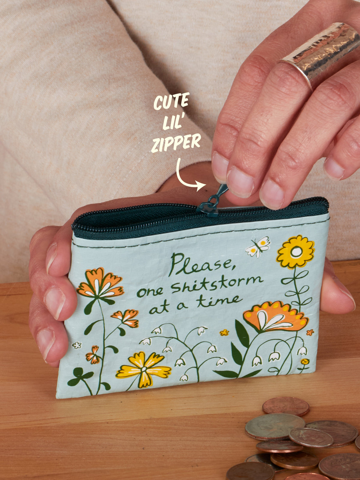 Please, One Shitstorm At A Time Coin Purse by Blue Q – image 5