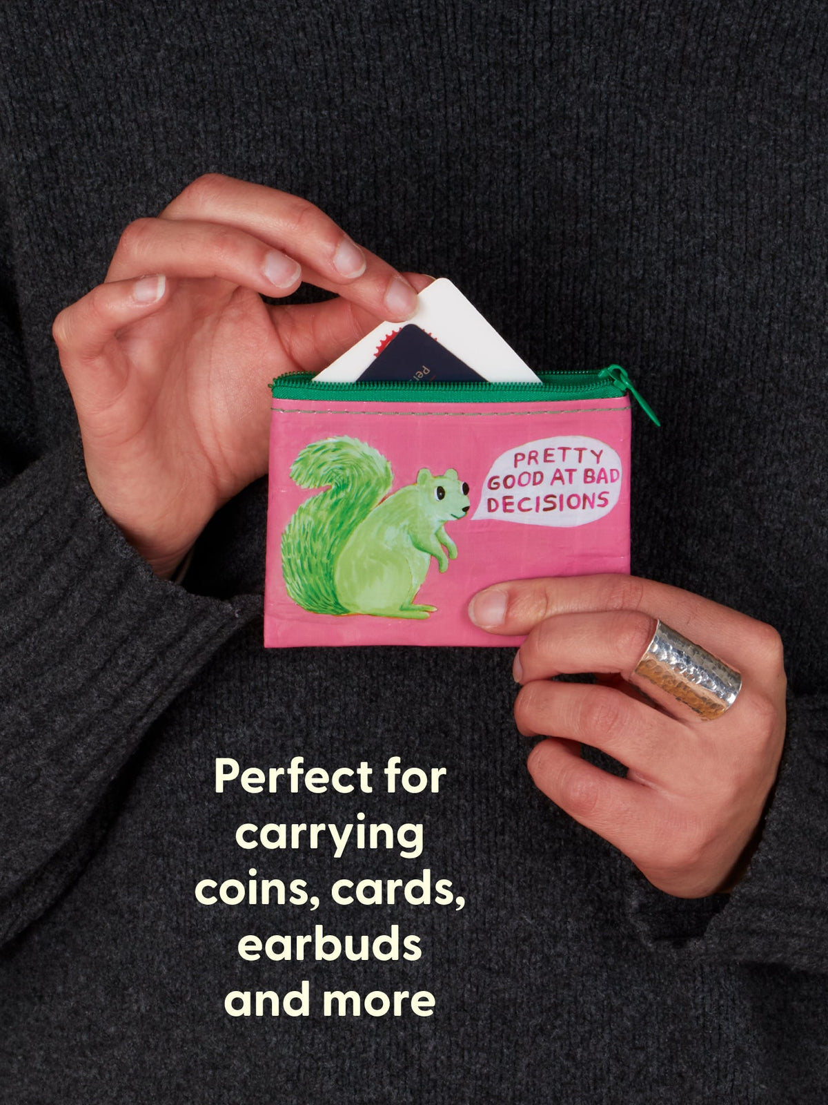 Pretty Good At Bad Decisions Coin Purse by Blue Q – image 5