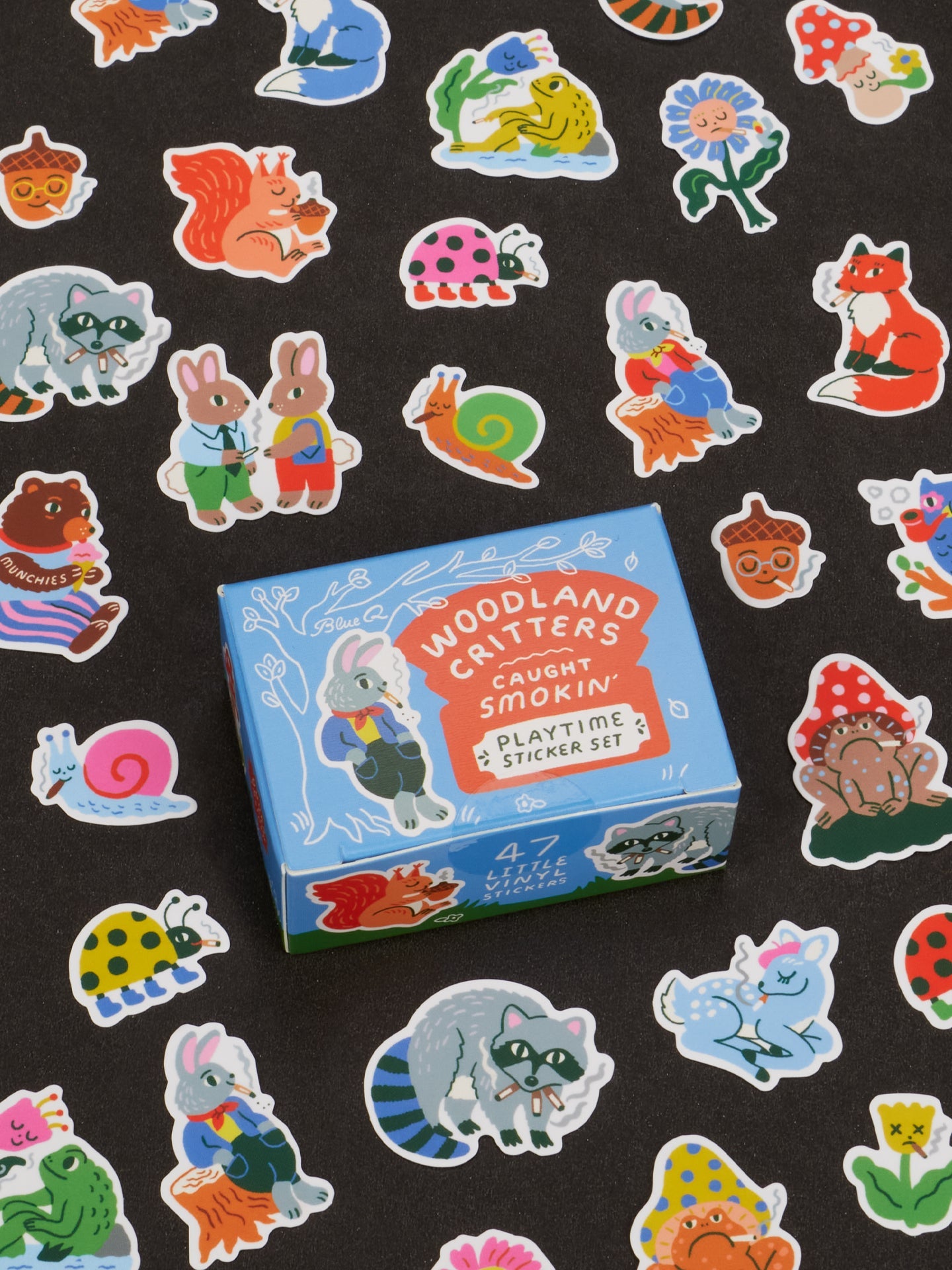 Woodland Critters Caught Smokin' Playtime Sticker Set by Blue Q