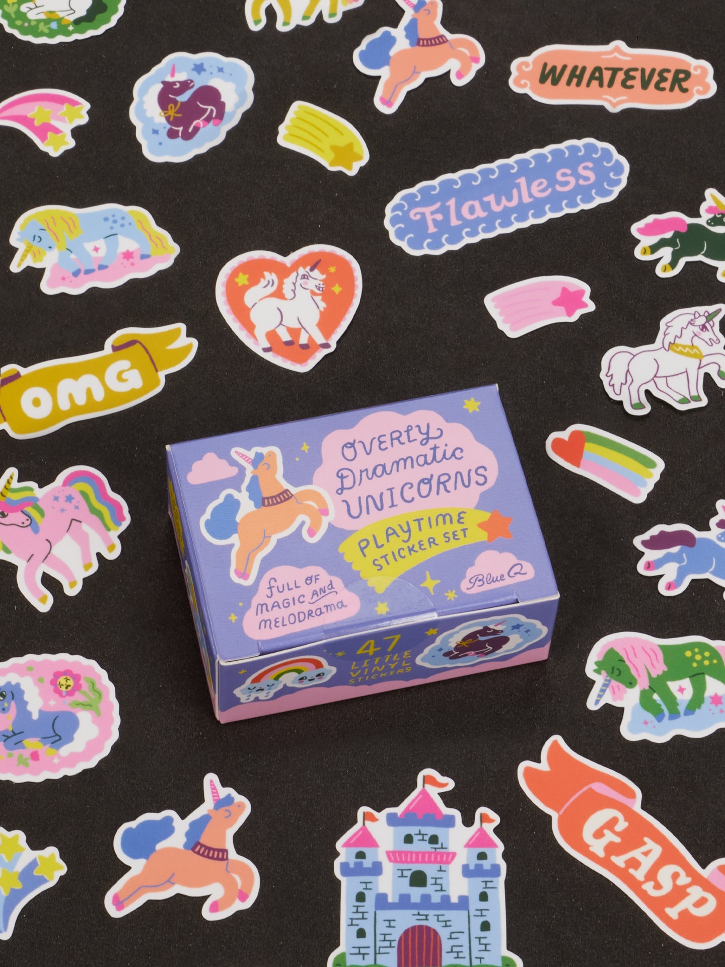 Overly Dramatic Unicorns Playtime Sticker Set by Blue Q