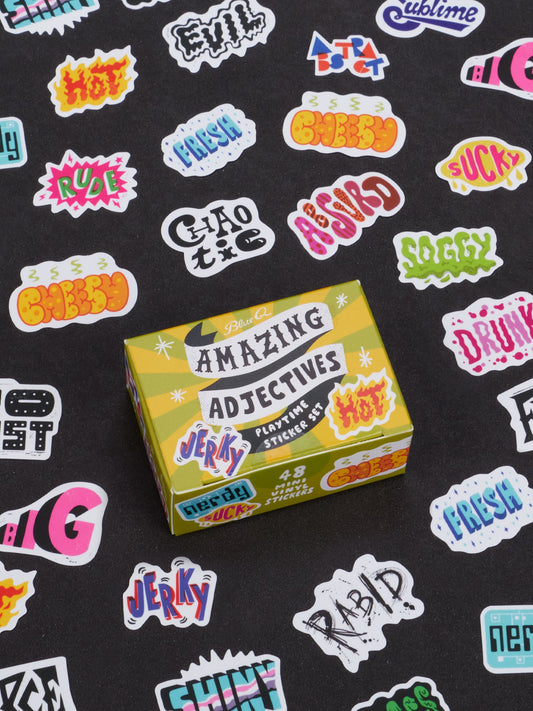 Amazing Adjectives Playtime Sticker Set by Blue Q