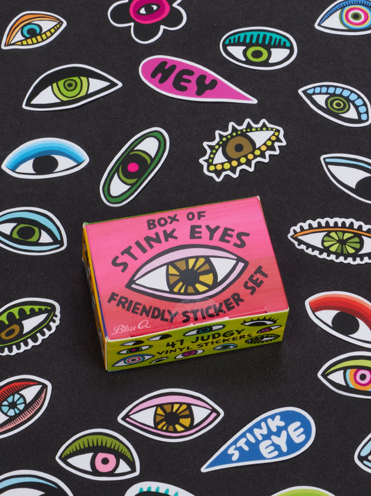 Box Of Stink Eyes Friendly Sticker Set by Blue Q