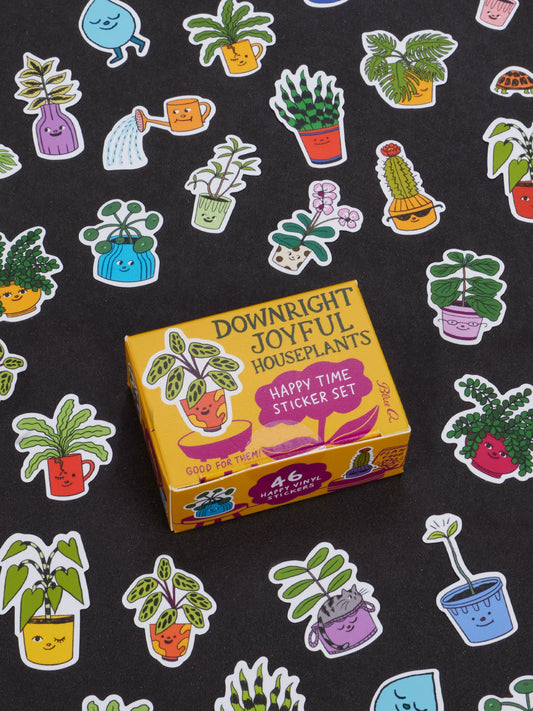 Downright Joyful Houseplants Happytime Sticker Set by Blue Q