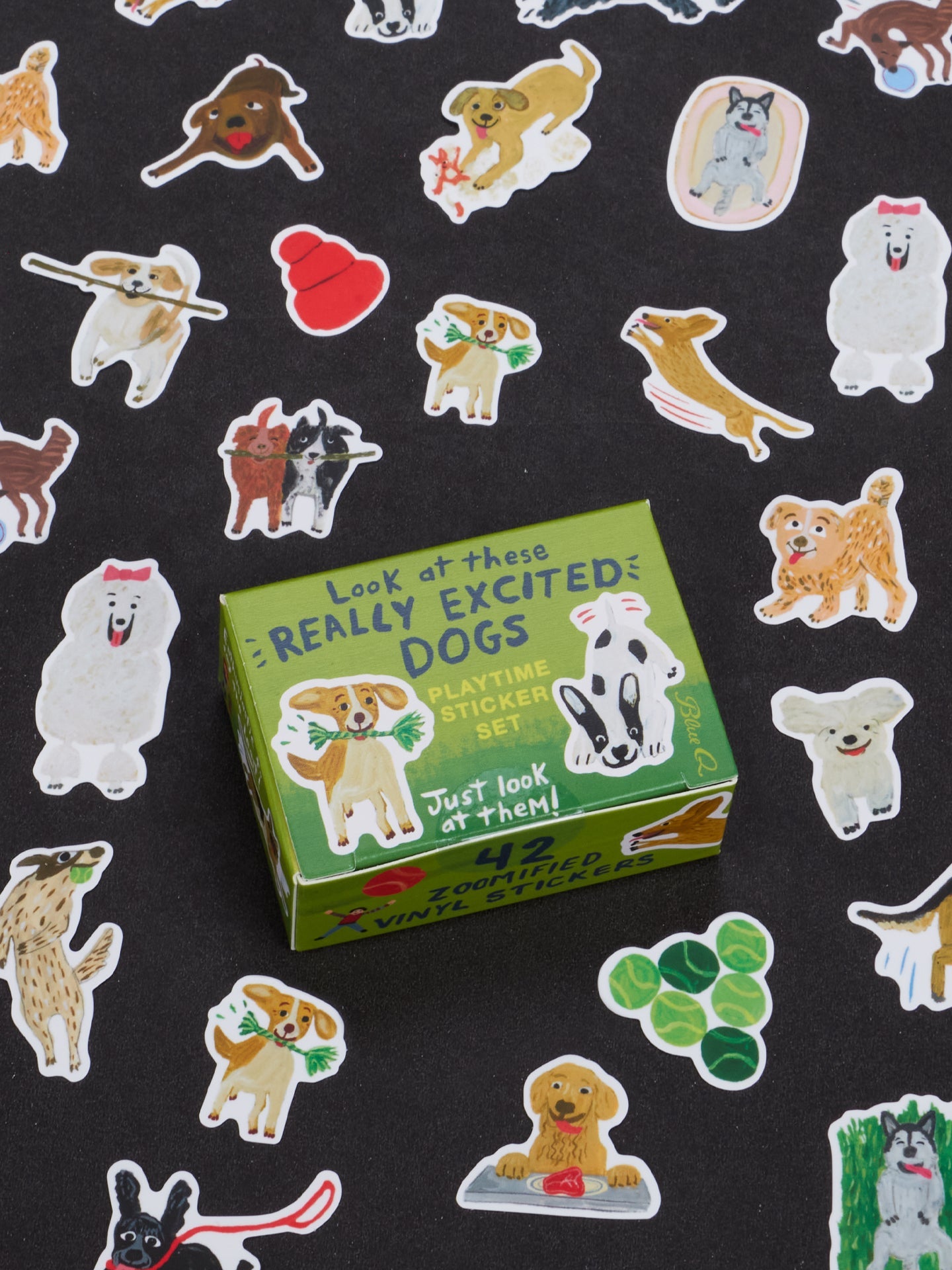Look At These Really Excited Dogs Playtime Sticker Set by Blue Q