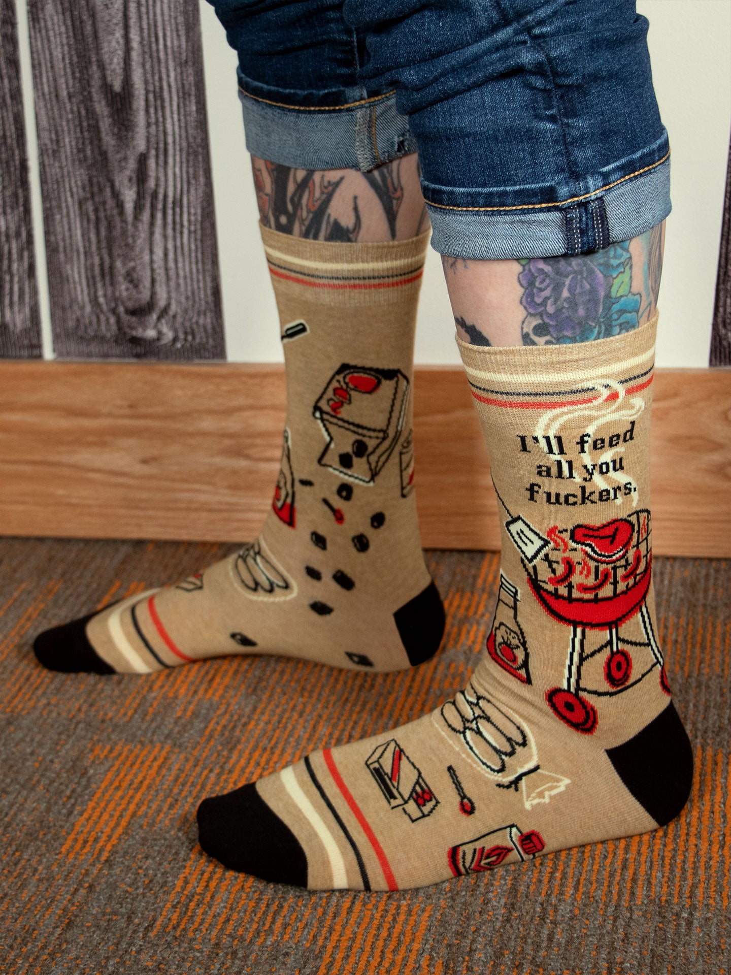 SW1003 Feed You Fuckers Men's Socks - new!