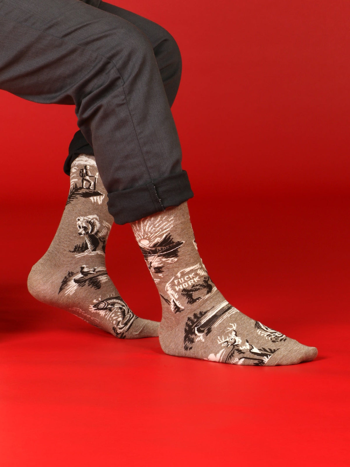 Fuck Work Men's Socks - NEW! by Blue Q – image 5