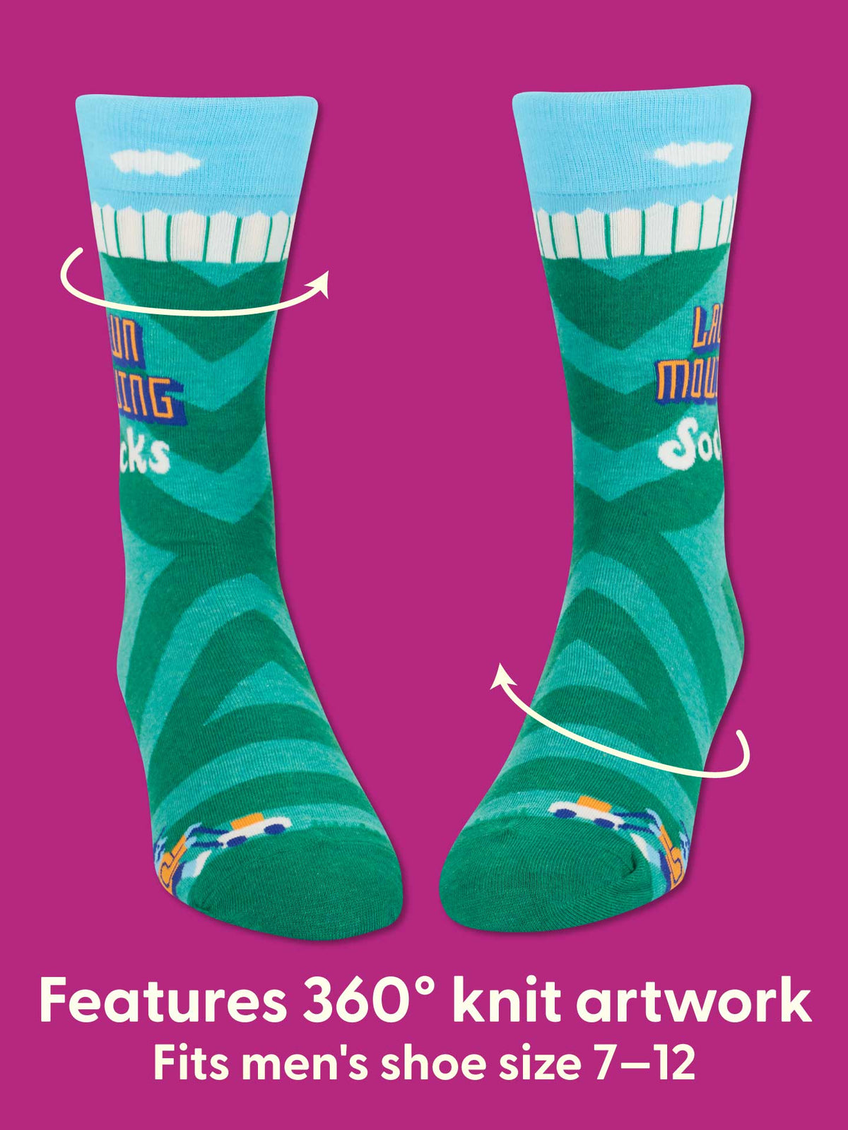 Lawn Mowing Socks Men's Socks by Blue Q – image 5