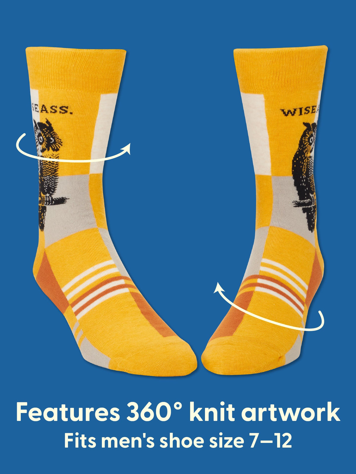 Wiseass Men's Crew Socks by Blue Q – image 4