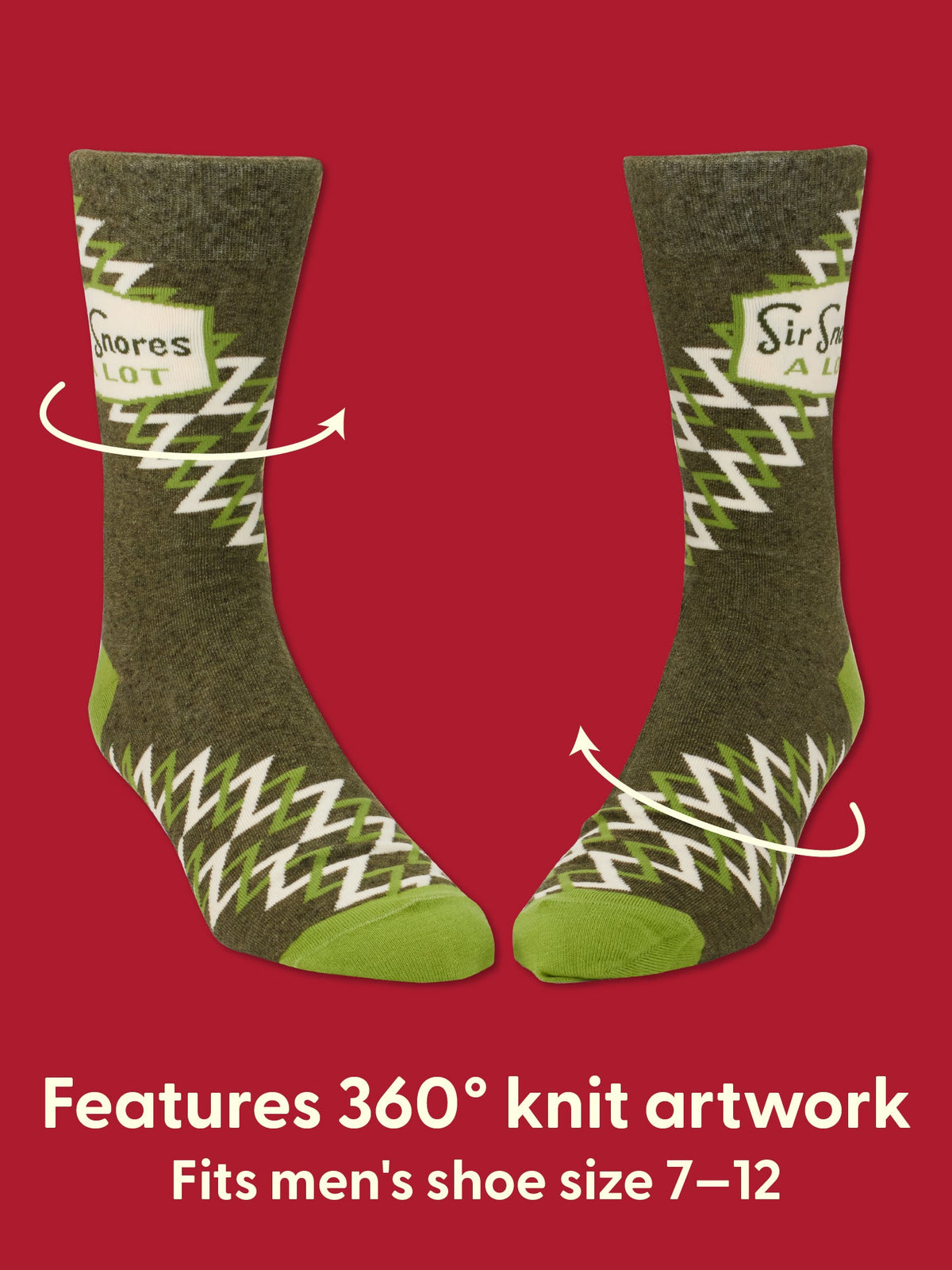 Sir Snores A Lot Men's Crew Socks by Blue Q – image 4