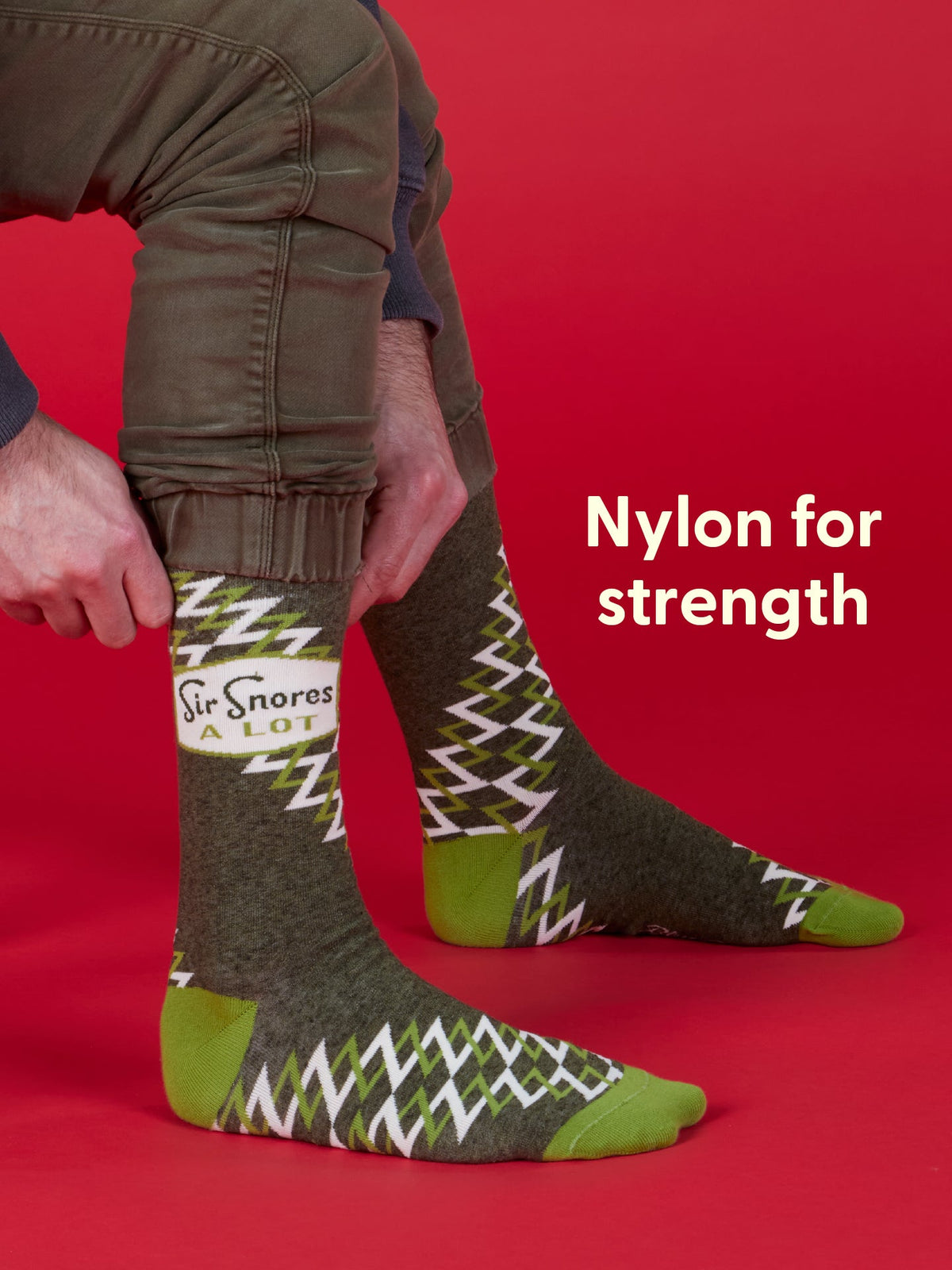 Sir Snores A Lot Men's Crew Socks by Blue Q – image 5