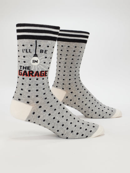 SW1030 I'll Be In The Garage Men's Crew Socks