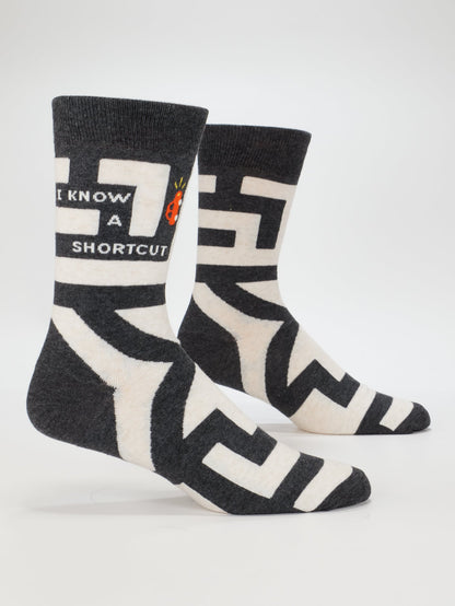 SW1031 I Know A Shortcut Men's Crew Socks