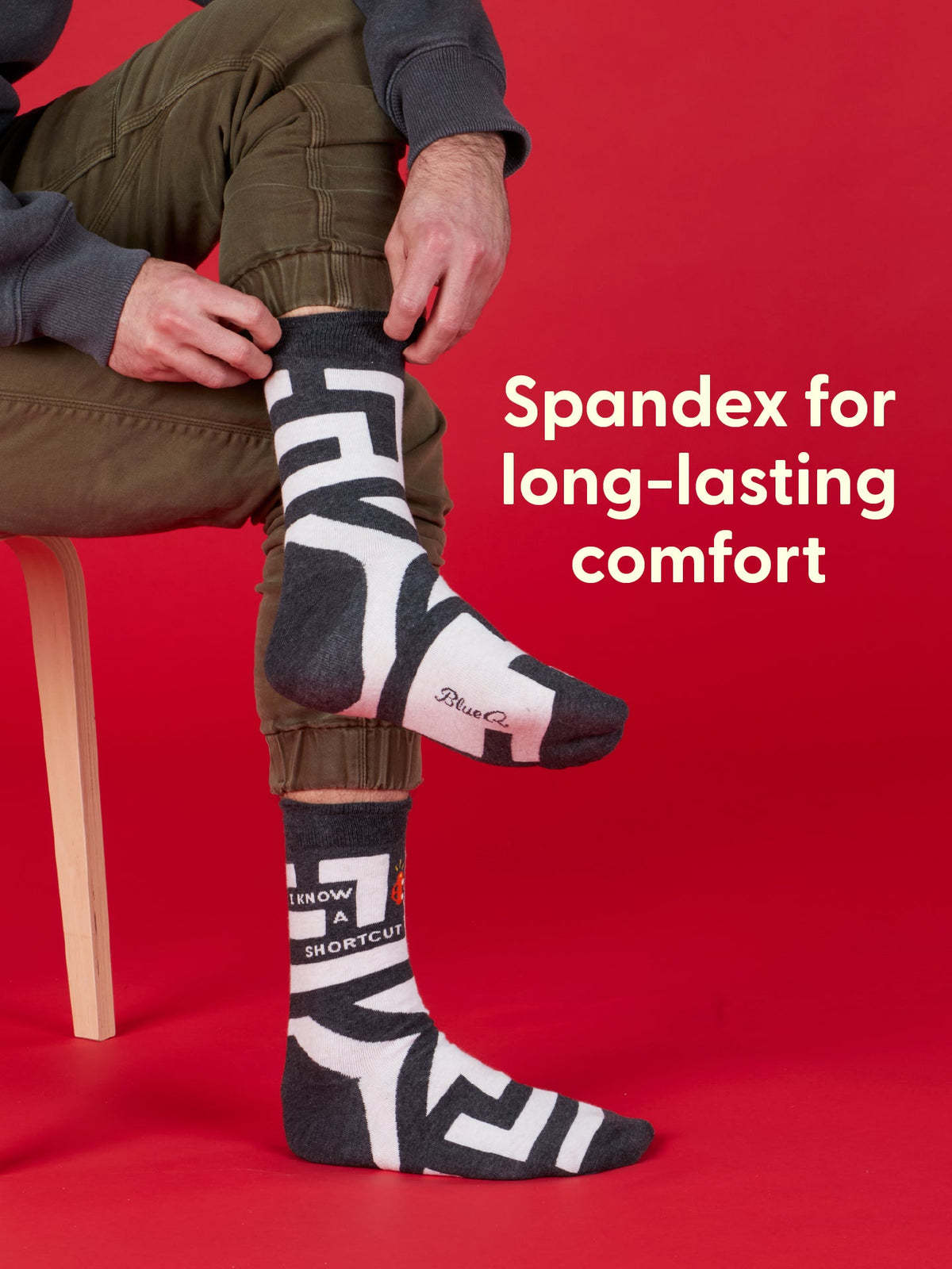 I Know A Shortcut Men's Crew Socks by Blue Q – image 6