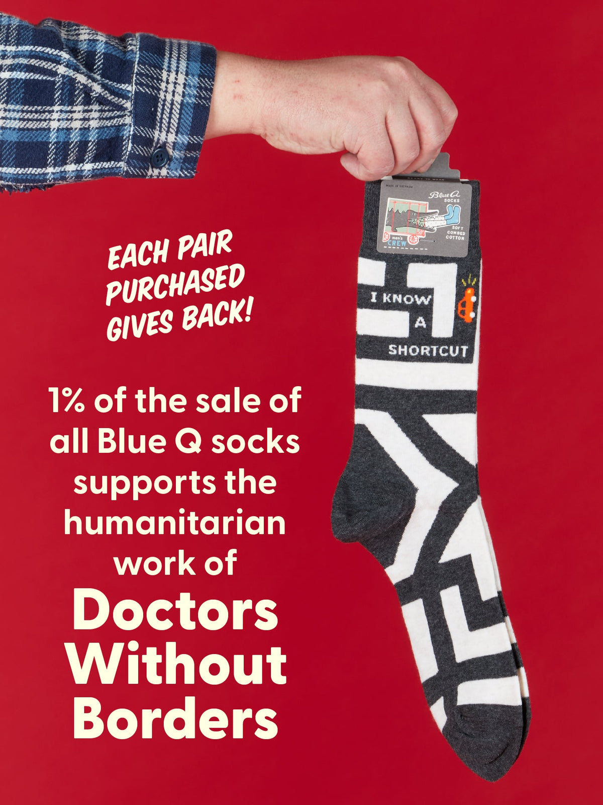 I Know A Shortcut Men's Crew Socks by Blue Q – image 7