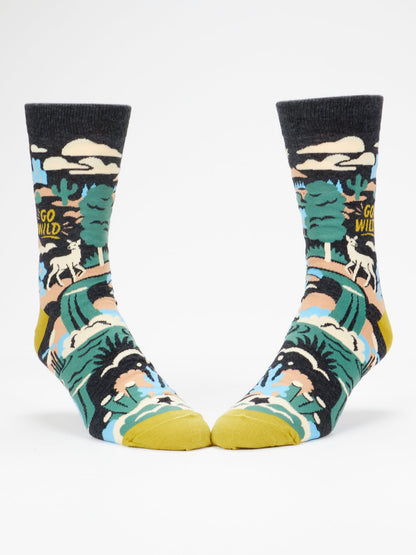 Go Wild Men's Crew Socks by Blue Q – image 2