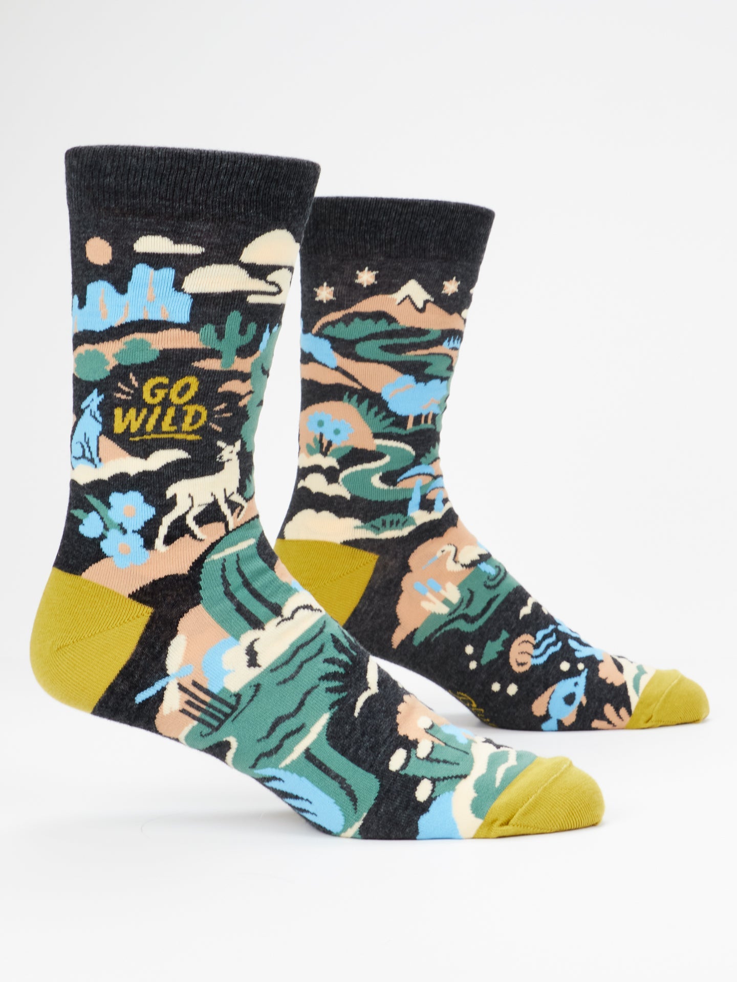 Go Wild Men's Crew Socks by Blue Q