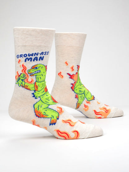 Grown-Ass Man Men's Crew Socks by Blue Q