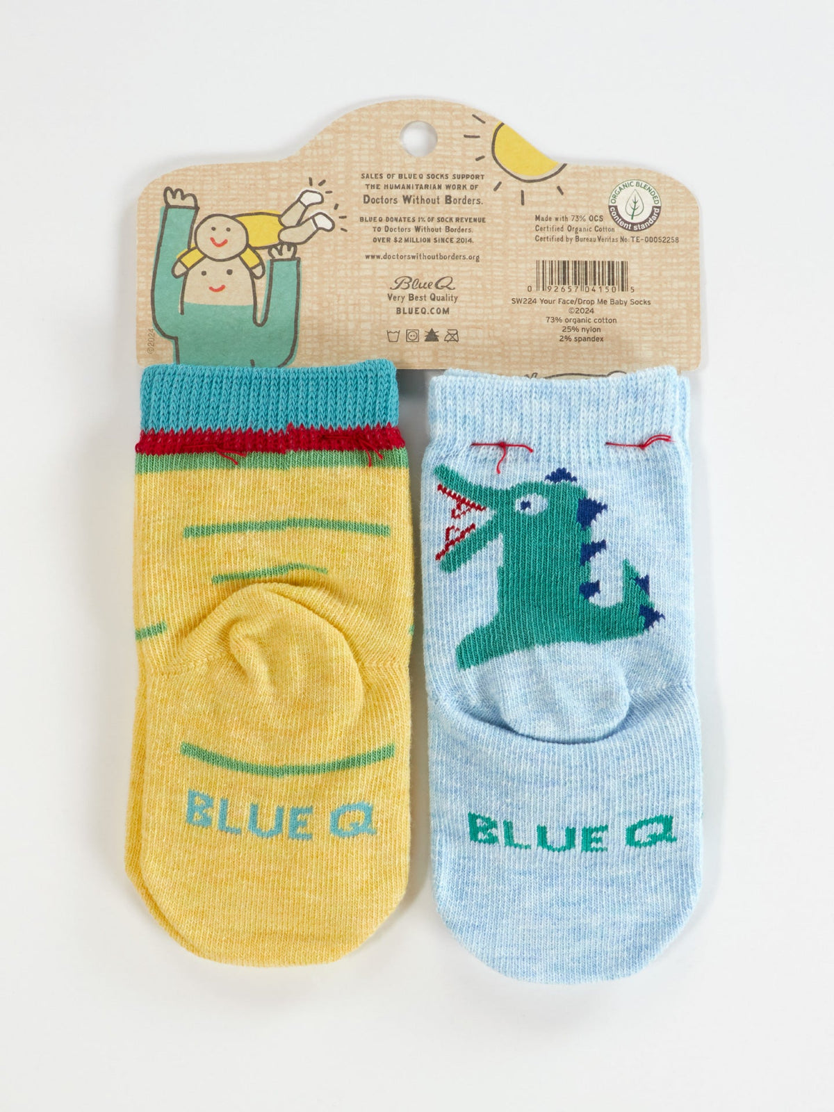 Your Face/ Drop Me Baby Socks by Blue Q – image 2
