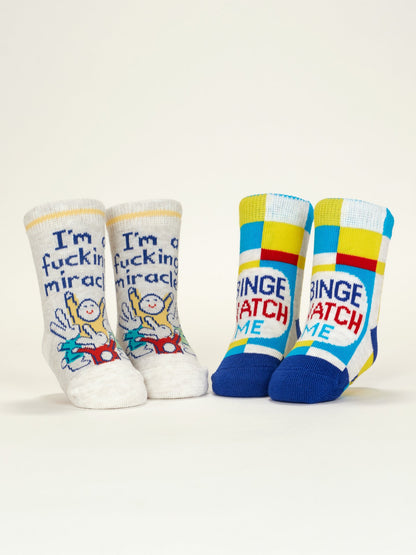 Miracle/Binge Watch Baby Socks by Blue Q – image 3