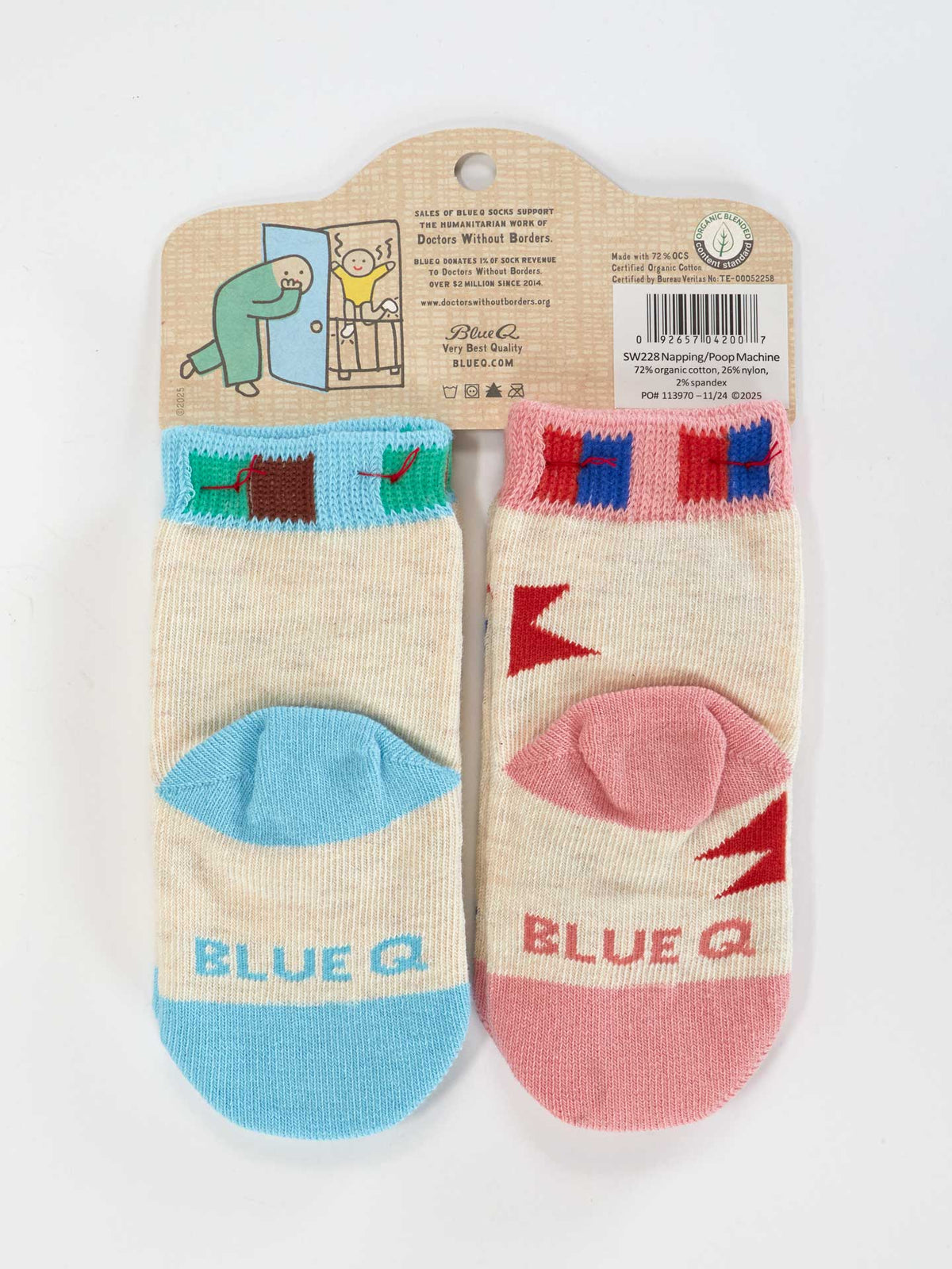 Napping/PoopMachine Baby Socks by Blue Q – image 2