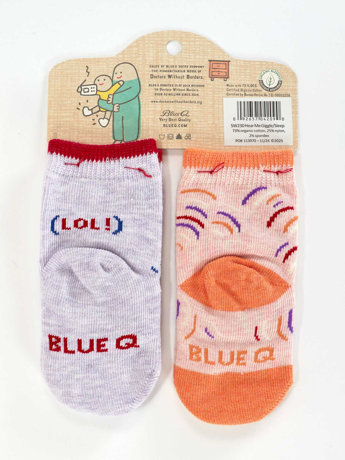 Hear Me Giggle/Sleep BabySocks by Blue Q – image 2