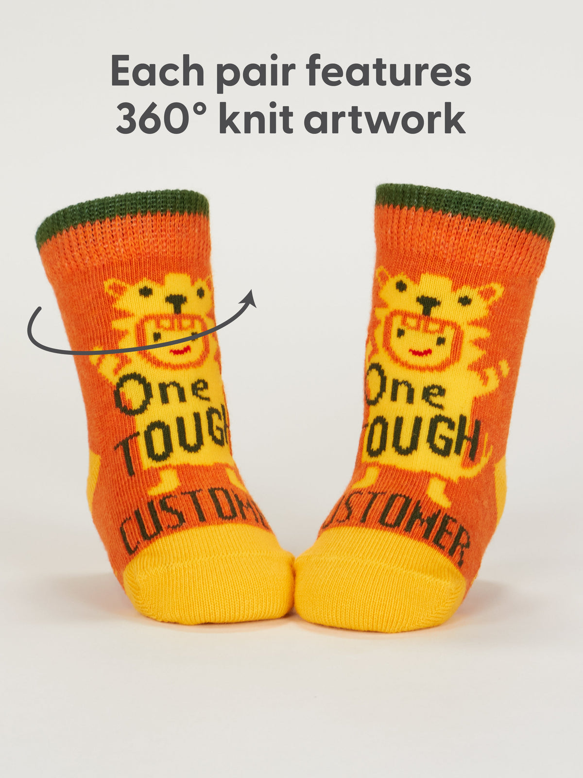 One Tough Customer/ Reflecting On My Behavior Baby Socks by Blue Q – image 8