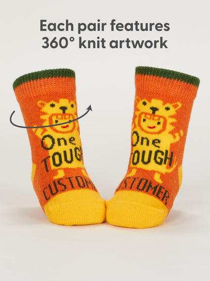 One Tough Customer/ Reflecting On My Behavior Baby Socks by Blue Q – image 8