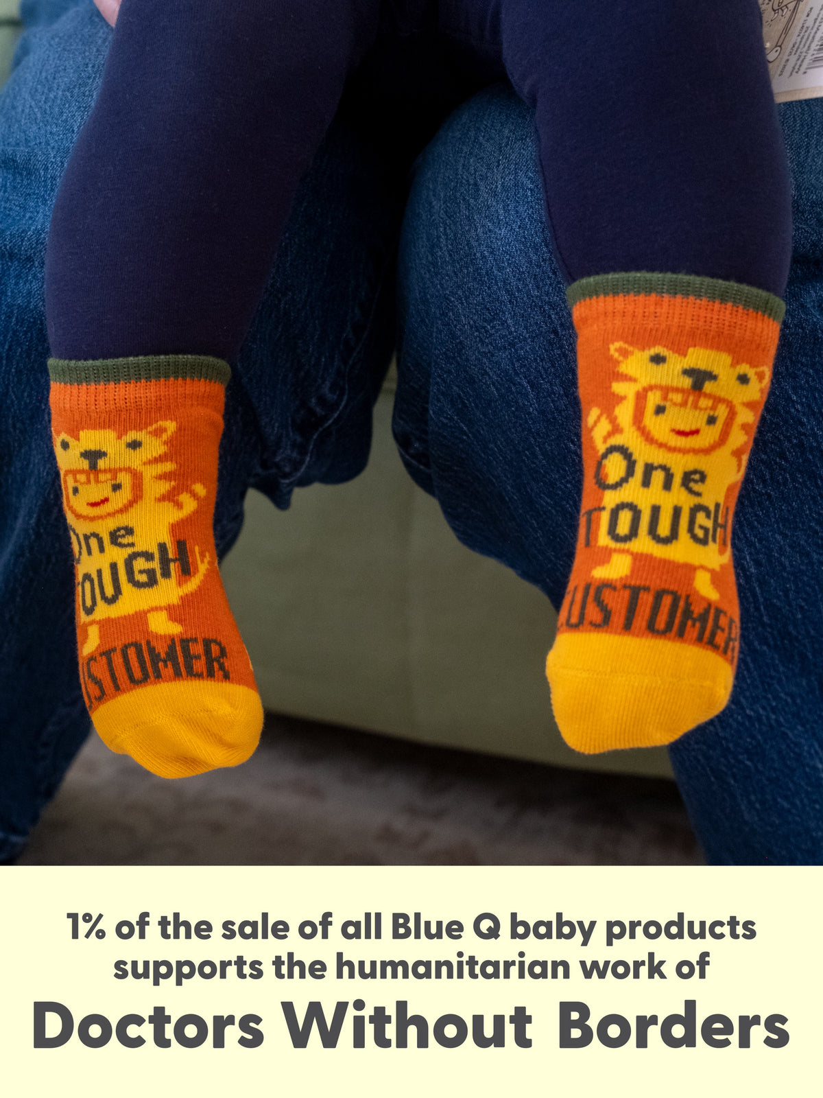 One Tough Customer/ Reflecting On My Behavior Baby Socks by Blue Q – image 10