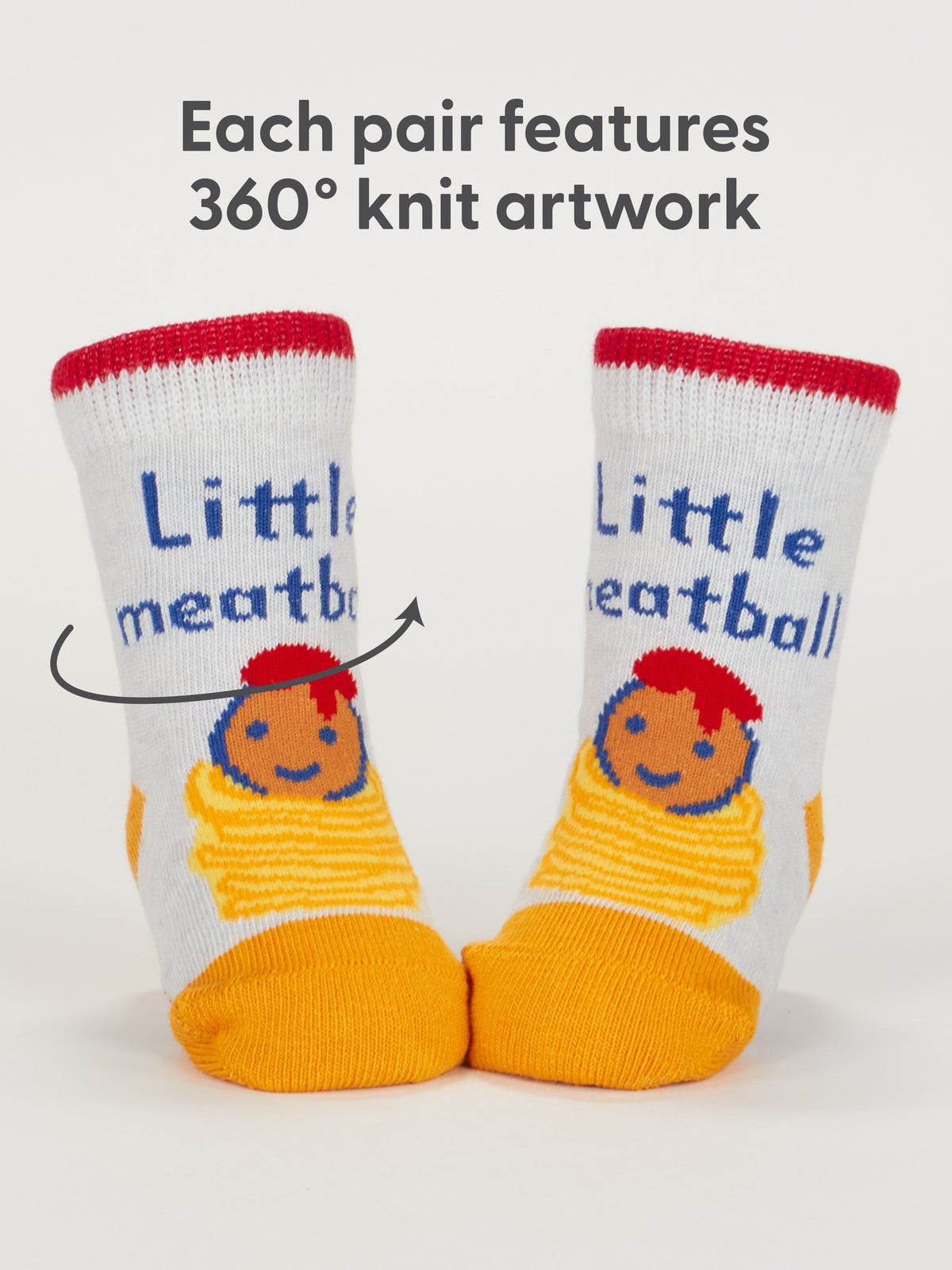 Little Meatball/ I Get Heavy Baby Socks by Blue Q – image 8