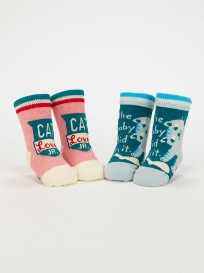 SW234 Cat Lover Jr./ The Baby Did It. Baby Socks