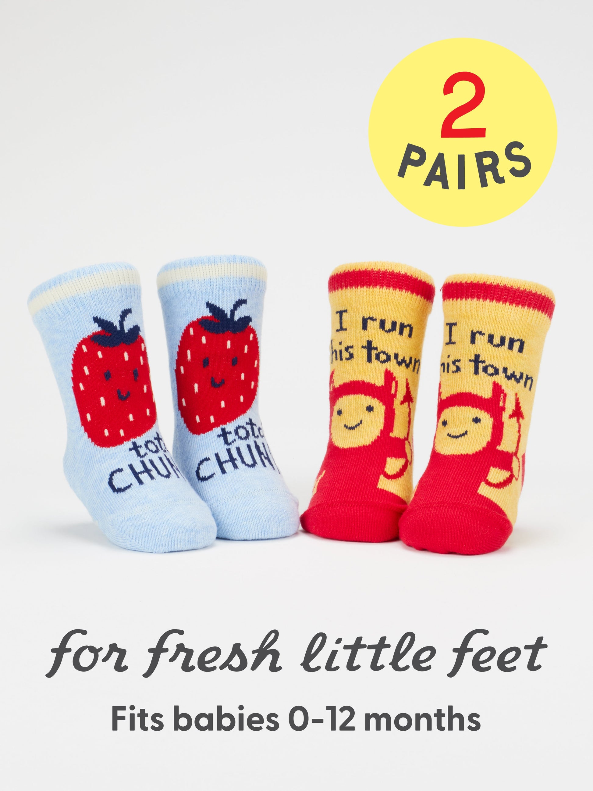Total Chunk/ I Run This Town Baby Socks by Blue Q – image 2