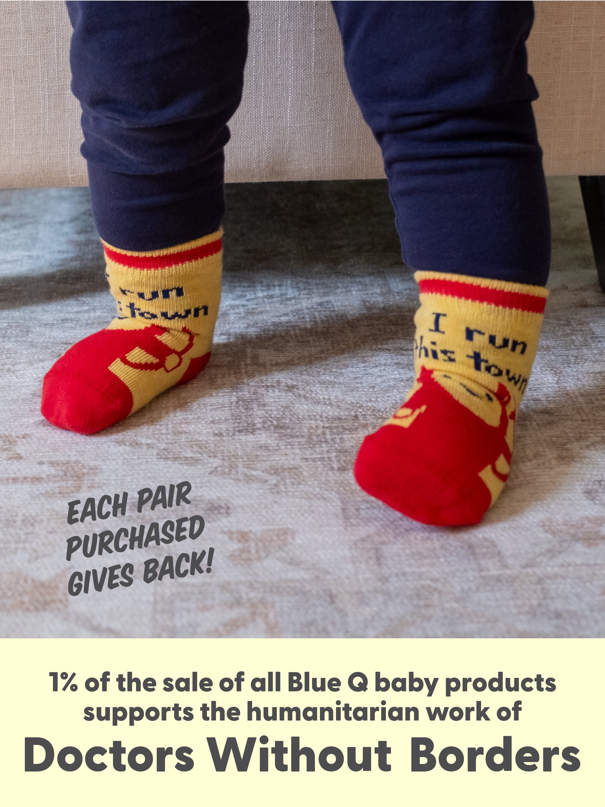 Total Chunk/ I Run This Town Baby Socks by Blue Q – image 6