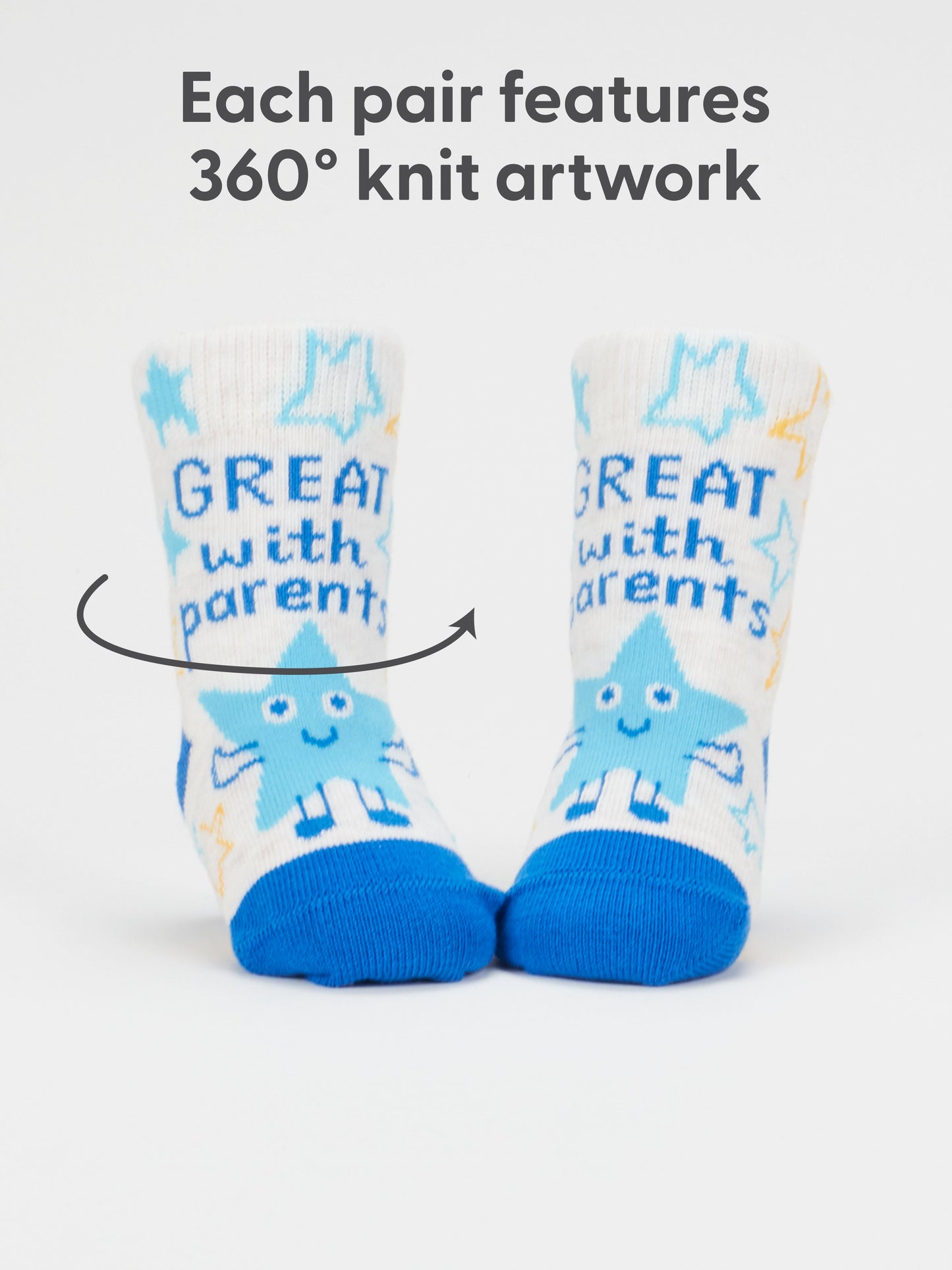 Great With Parents/ I'm Not Fussy You're Fussy Baby Socks by Blue Q – image 4