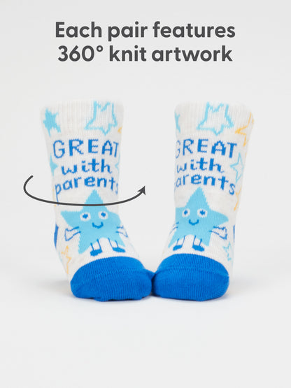 Great With Parents/ I'm Not Fussy You're Fussy Baby Socks by Blue Q – image 4