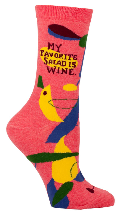 SW424 My Favorite Salad is Wine Women's Socks