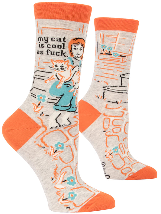 SW465 My Cat Is Cool as Fuck Women's Socks