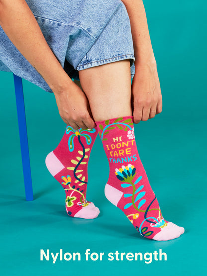 Hi. I Don't Care. Women's Socks by Blue Q – image 9