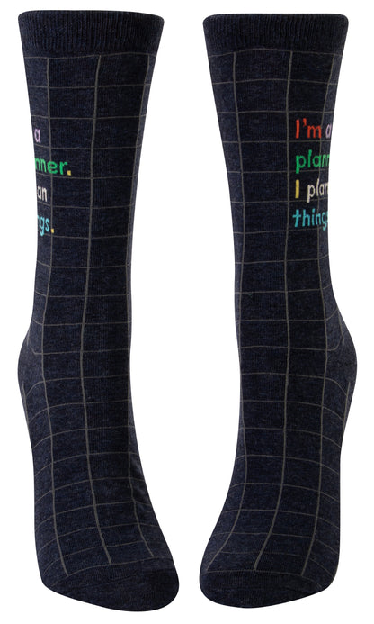 SW547 I'm a Planner Crew Socks