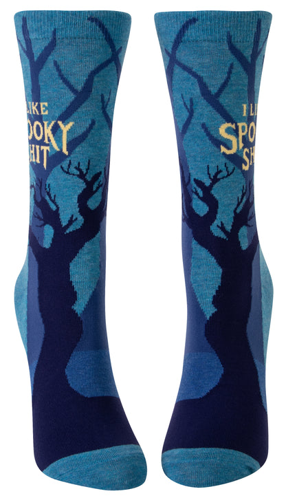 SW548 I Like Spooky Shit Crew Socks