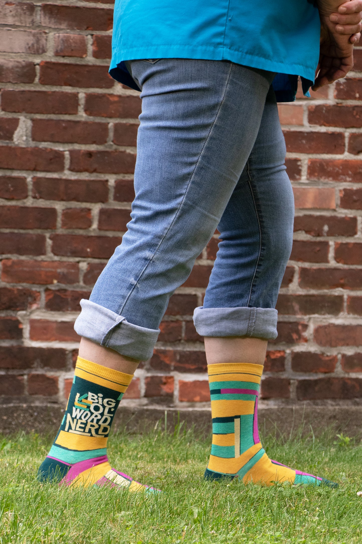 SW549 Big 'Ol Word Nerd Crew Socks