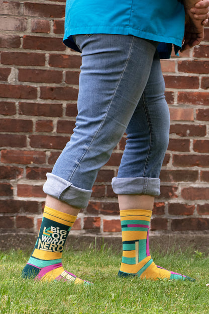 SW549 Big 'Ol Word Nerd Crew Socks