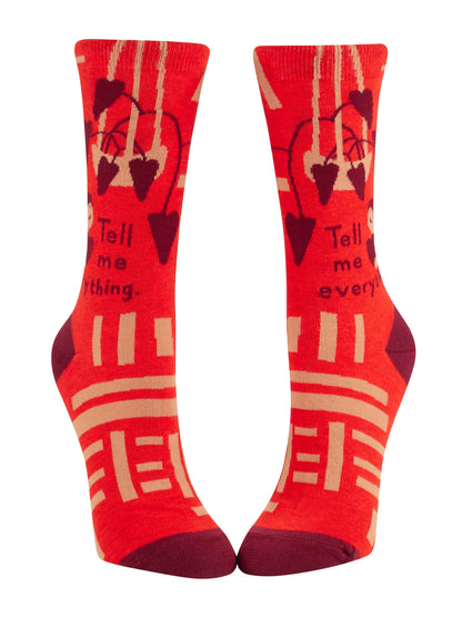 SW564 Tell Me Crew Socks - NEW!