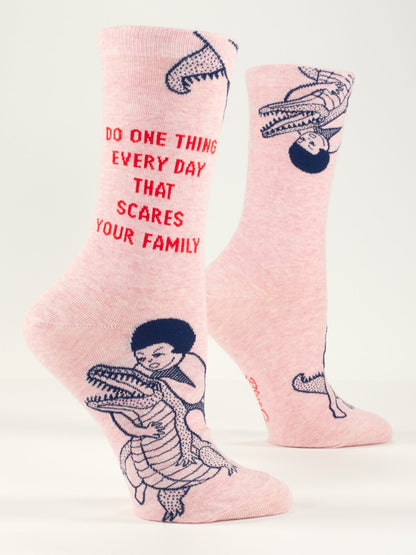 Scares Your Family Crew Socks by Blue Q – image 2