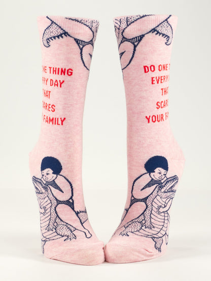 Scares Your Family Crew Socks by Blue Q – image 3
