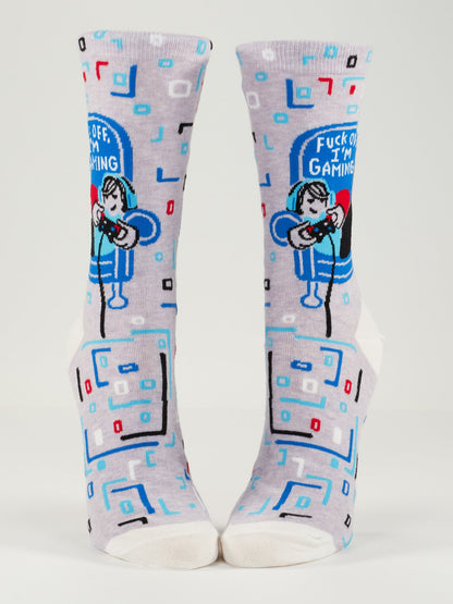 Fuck Off, I'm Gaming Crew Socks by Blue Q – image 2